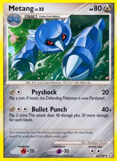 Metang 65/146 Legends Awakened Pokemon card