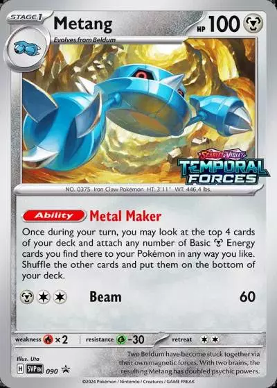Metang 90/165 Scarlet & Violet Black Star Promos Pokemon card