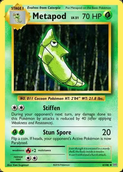 Metapod 4/108 Evolutions Pokemon card