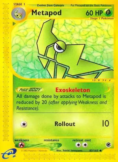 Metapod 87/165 Expedition Base Set Pokemon card
