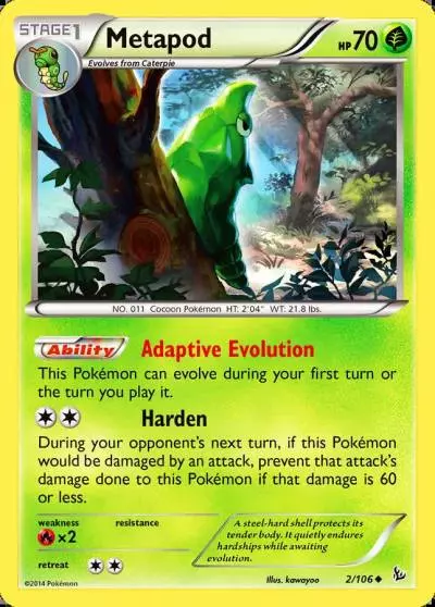 Metapod 2/106 Flashfire Pokemon card