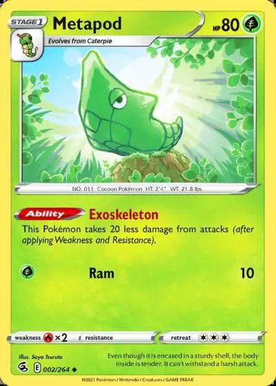 Metapod 2/264 Fusion Strike Pokemon card