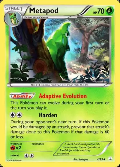 Metapod 4/83 Generations Pokemon card