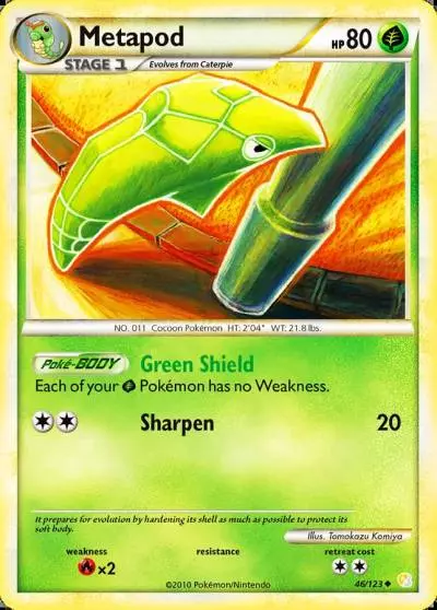 Metapod 46/123 HeartGold & SoulSilver Pokemon card
