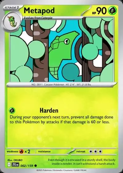 Metapod 2/159 Journey Together Pokemon card