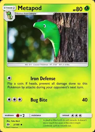 Metapod 2/149 Sun & Moon Pokemon card