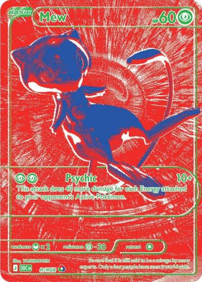 Mew R/RGB 30th Celebration Pokemon card