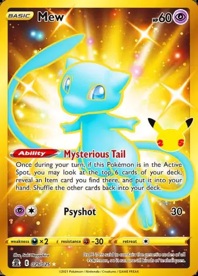 Mew 25/25 Celebrations Pokemon card