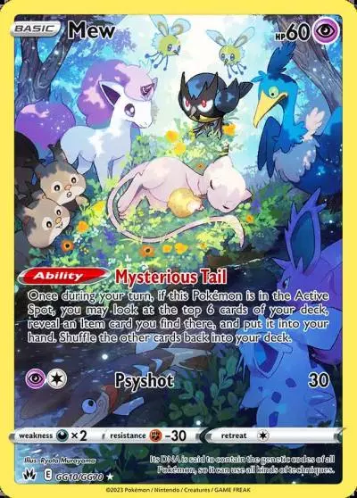 Mew GG10/70 Crown Zenith Galarian Gallery Pokemon card