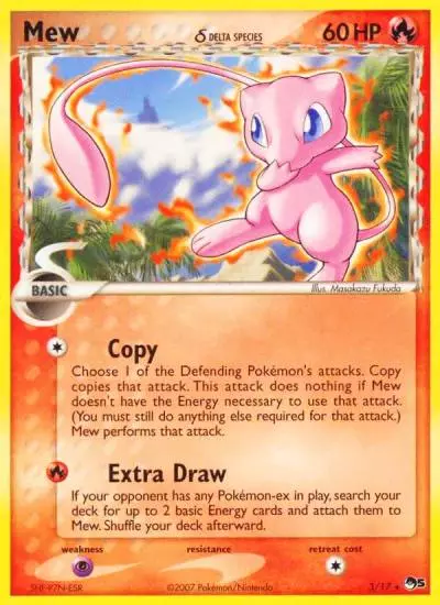 Mew δ 3/17 POP Series 5 Pokemon card