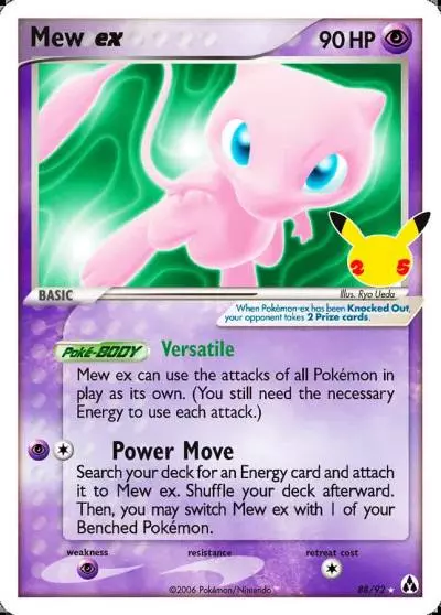 Mew ex 88/25 Celebrations: Classic Collection Pokemon card
