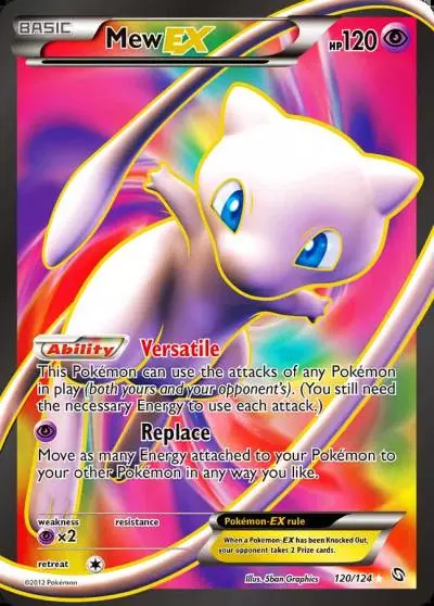 Mew-EX 120/124 Dragons Exalted Pokemon card