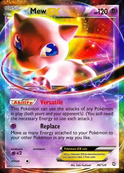 Mew-EX 46/124 Dragons Exalted Pokemon card