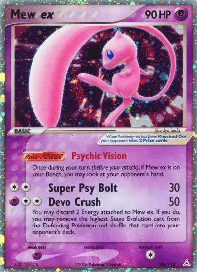 Mew ex 100/110 Holon Phantoms Pokemon card