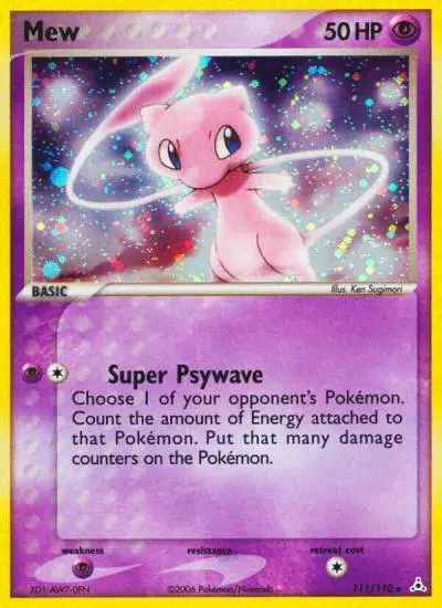 Mew 111/110 Holon Phantoms Pokemon card