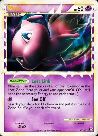 Mew 97/102 HS—Triumphant Pokemon card