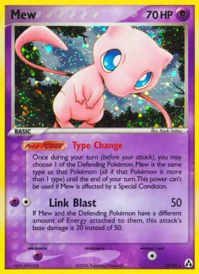 Mew 10/92 Legend Maker Pokemon card