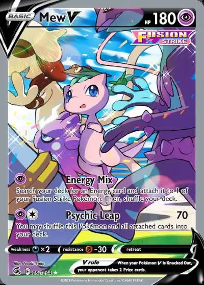 Mew V 251/264 Fusion Strike Pokemon card