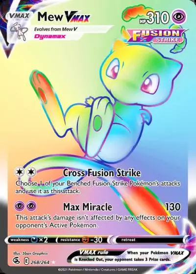 Mew VMAX 268/264 Fusion Strike Pokemon card