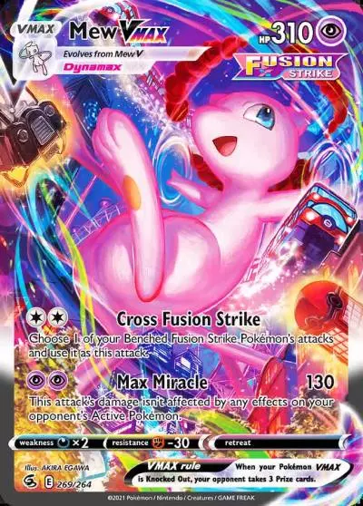 Mew VMAX 269/264 Fusion Strike Pokemon card