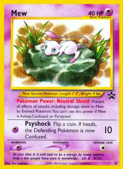 Mew 47/53 Wizards Black Star Promos Pokemon card