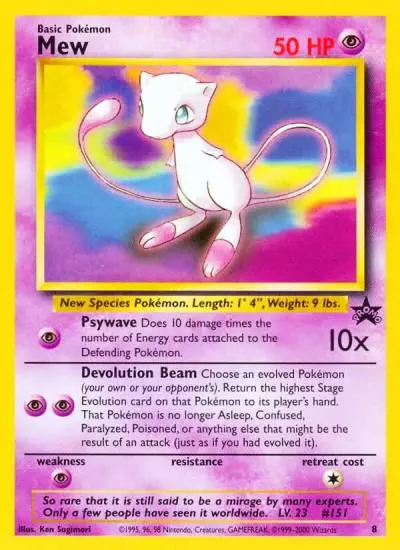 Mew 8/53 Wizards Black Star Promos Pokemon card