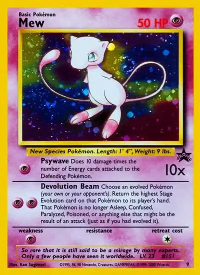 Mew 9/53 Wizards Black Star Promos Pokemon card