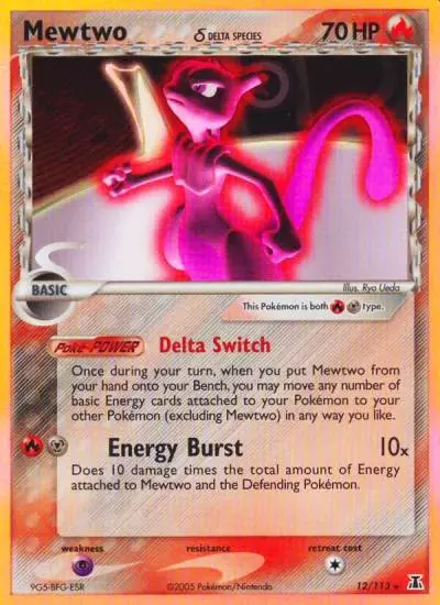 Mewtwo δ 12/113 Delta Species Pokemon card