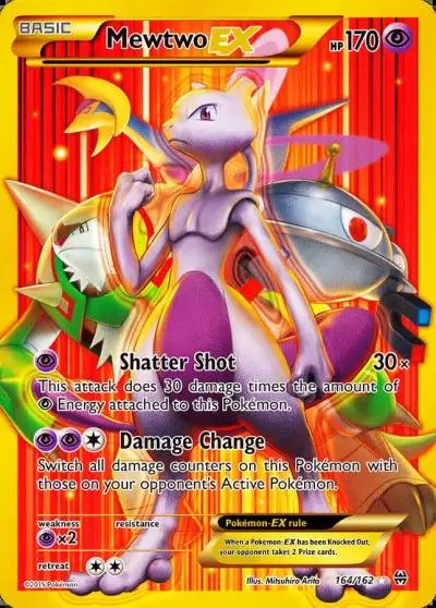 Mewtwo-EX 164/162 BREAKthrough Pokemon card