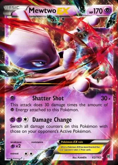 Mewtwo-EX 62/162 BREAKthrough Pokemon card