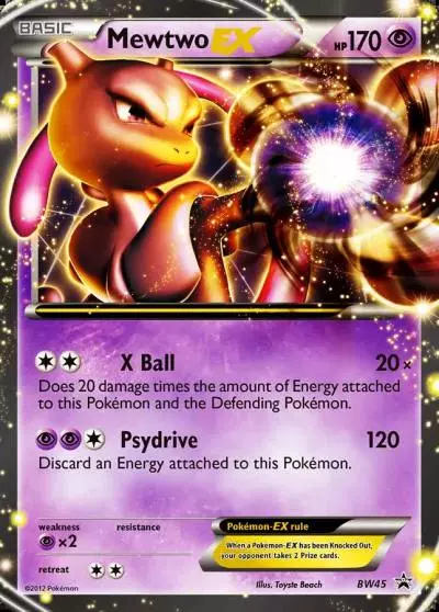 Mewtwo-EX BW45/101 BW Black Star Promos Pokemon card