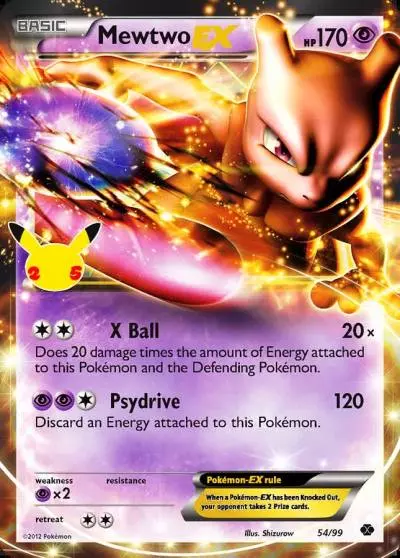 Mewtwo-EX 54/25 Celebrations: Classic Collection Pokemon card