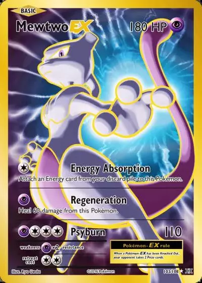 Mewtwo-EX 103/108 Evolutions Pokemon card