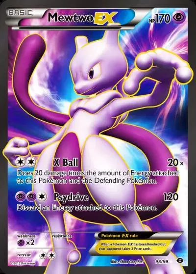 Mewtwo-EX 98/99 Next Destinies Pokemon card
