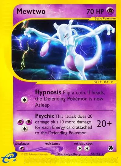 Mewtwo 56/165 Expedition Base Set Pokemon card