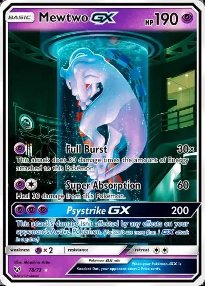 Mewtwo-GX 78/73 Shining Legends Pokemon card