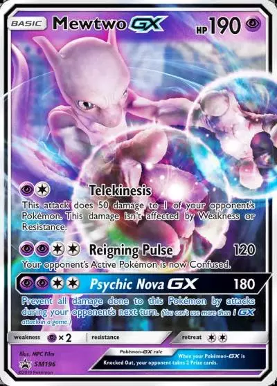 Mewtwo-GX SM196/248 SM Black Star Promos Pokemon card