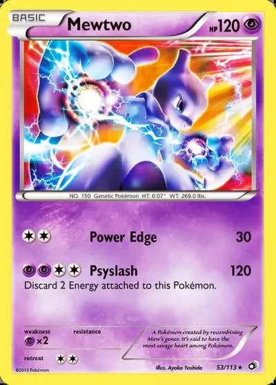 Mewtwo 53/113 Legendary Treasures Pokemon card