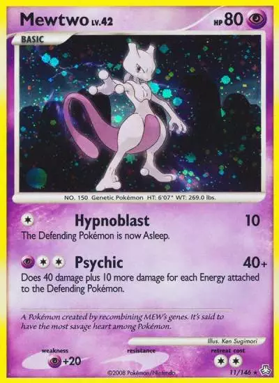 Mewtwo 11/146 Legends Awakened Pokemon card