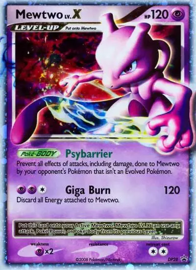 Mewtwo LV.X DP28/56 DP Black Star Promos Pokemon card