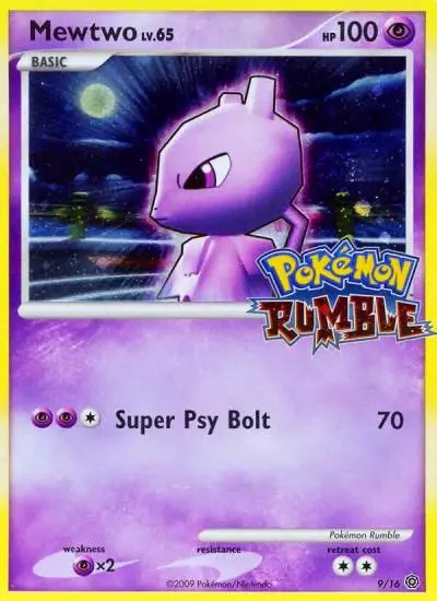 Mewtwo 9/16 Pokémon Rumble Pokemon card