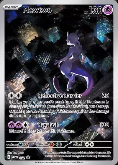 Mewtwo 52/165 Scarlet & Violet Black Star Promos Pokemon card