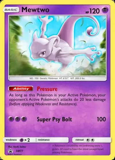 Mewtwo SM77/248 SM Black Star Promos Pokemon card