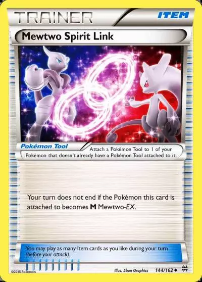 Mewtwo Spirit Link 144/162 BREAKthrough Pokemon card