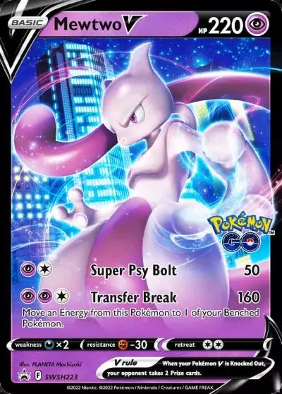 Mewtwo V SWSH223/307 SWSH Black Star Promos Pokemon card