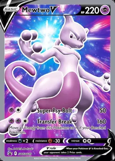 Mewtwo V SWSH229/307 SWSH Black Star Promos Pokemon card