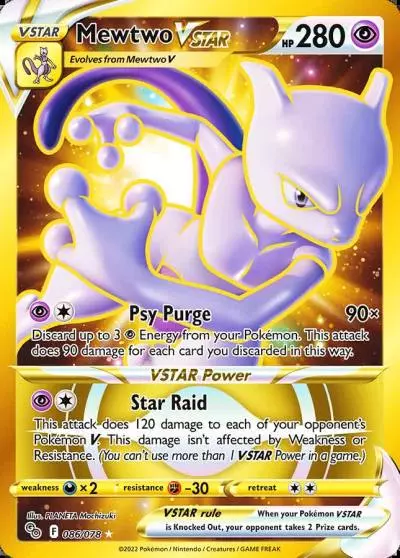 Mewtwo VSTAR 86/78 Pokémon GO Pokemon card