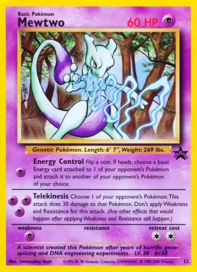 Mewtwo 12/53 Wizards Black Star Promos Pokemon card