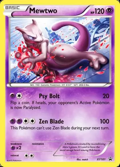 Mewtwo XY101/211 XY Black Star Promos Pokemon card