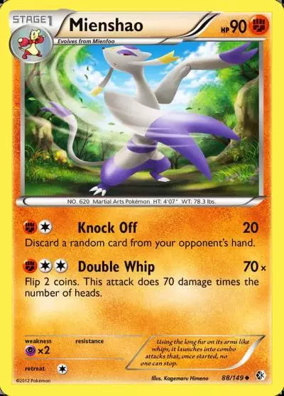 Mienshao 88/149 Boundaries Crossed Pokemon card